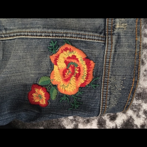 Vintage cropped Jean jacket size large - Picture 6 of 6